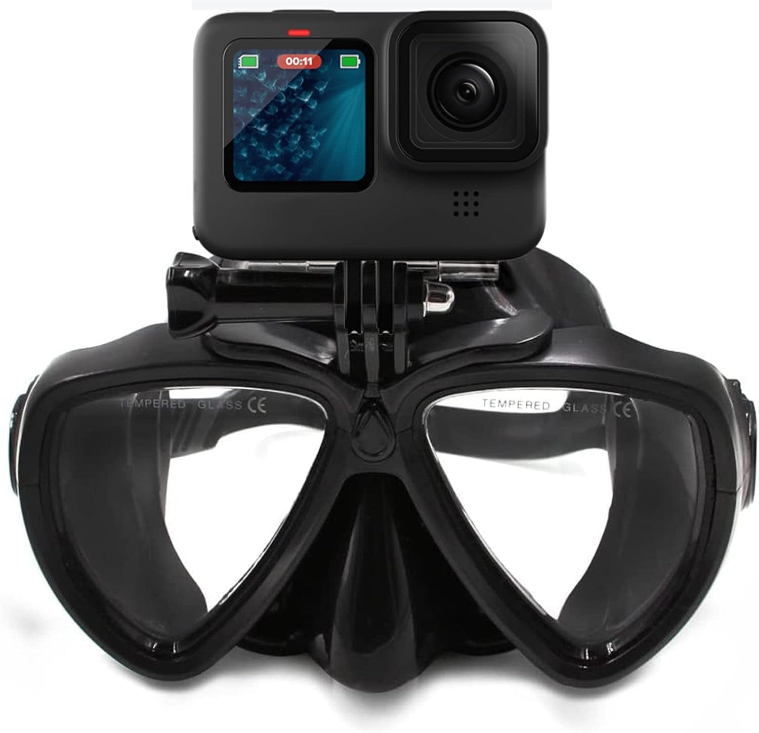 TELESIN Dive Tauchen Maske W/Halterung Kompatibel Mit Gopro Hero3, 3 + Und 4/4 Session, Schwimmen Maske Für Schnorchel/Schnorcheln Go M4