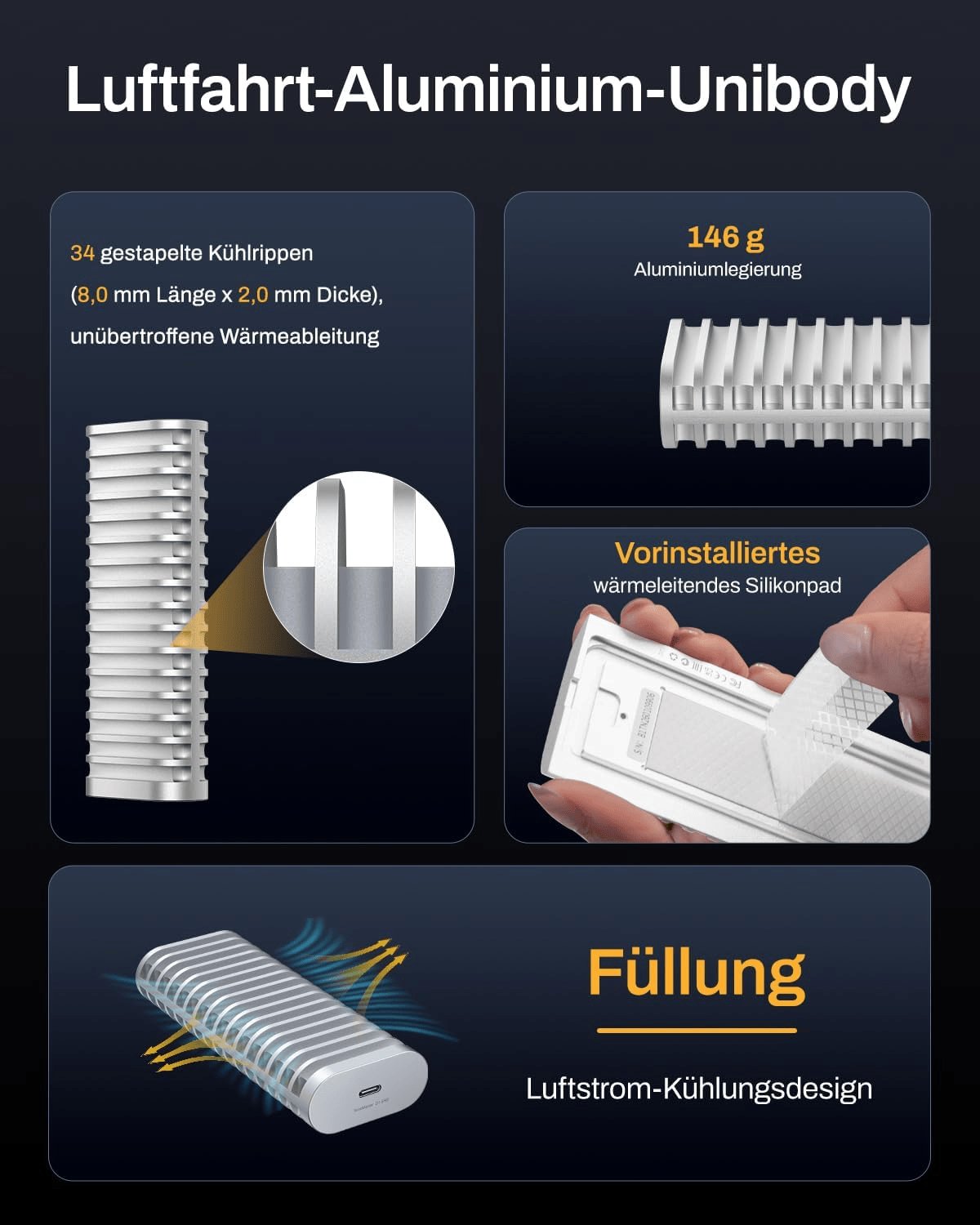 TERRAMASTER D1 SSD M.2 Nvme Ssd-Gehäuse(Diskless)