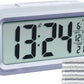 TFA Dostmann LUMIO plus Digitaler Funk-Wecker Mit Temperatur, 60.2553.02, Automatische Nachtbeleuchtung Einstellbar, Lcd-Display, Datum Inkl Funkuhr, Weiß/Silber Weiß/Silber