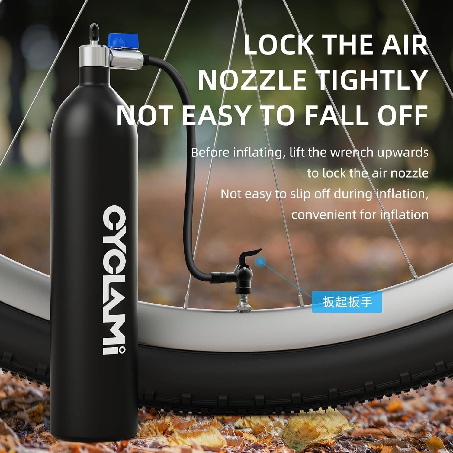 Tubeless Reifen Booster Inflator 1.3 Liter Für Rennräder Und Mountainbikes Mit AV/FV