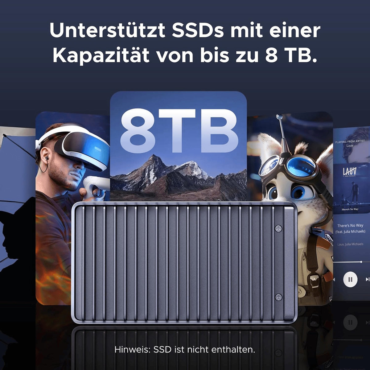 UGREEN 40Gbbps Nvme Gehäuse Kompatibel Mit Thunderbolt 4 Bis Zu 3848Mb/S