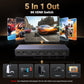 UGREEN 8K@60Hz HDMI Switch 5 in 1 Out Aluminium Unterstützung 4K@240Hz HDR10+ HDCP 2.3 CEC HDMI 2.1 Switch Splitter Mit Stromadapter Kompatibel Mit PS5/4 Xbox Switch
