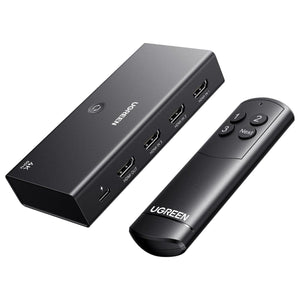 UGREEN HDMI Switch 3 in 1 Out 4K@60Hz, HDMI Splitter Mit Fernbedienung Unterstützt HDR10+ CEC HDCP2.2 Kompatibel Mit Switch PS5/4/3 Xbox Blu Ray Player