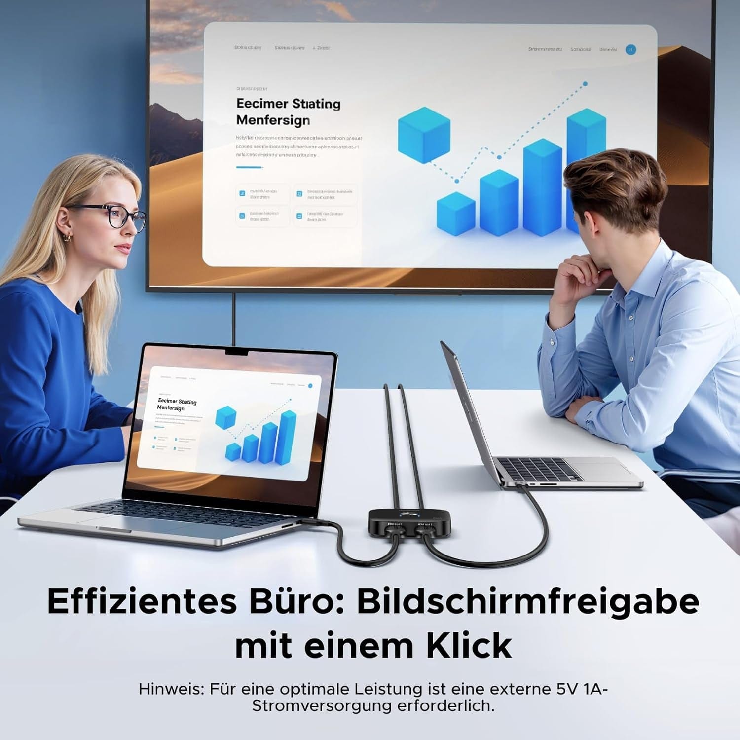 UGREEN HDMI Switch 8K60Hz 2 in 1 Out HDMI 2.1 Switcher 4K240Hz/4K120Hz Umschalter Für Switch1/2, PC, Laptop, PS5, Xbox, HDTV, Monitor Usw.