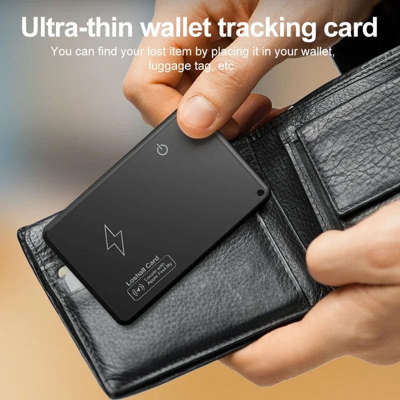 Wallet Tracker Card works with Apple Find My | AirTag Alternative