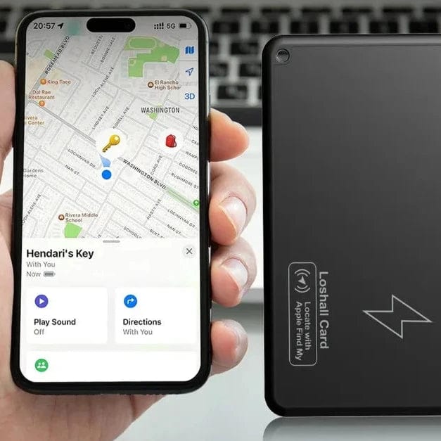 Wallet Tracker Card works with Apple Find My | AirTag Alternative