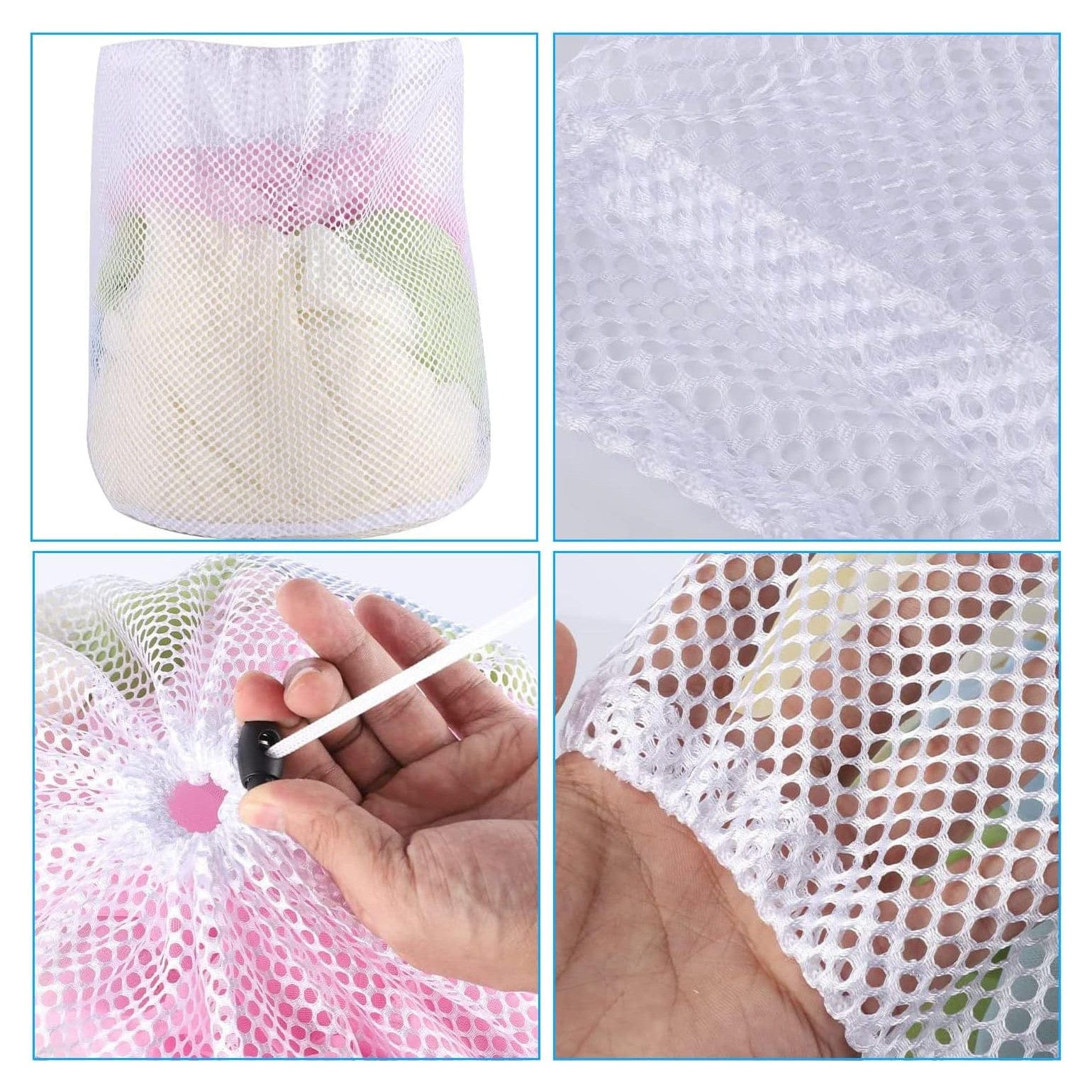 Wäschenetz mit Kordelzug 80 X 60 Cm