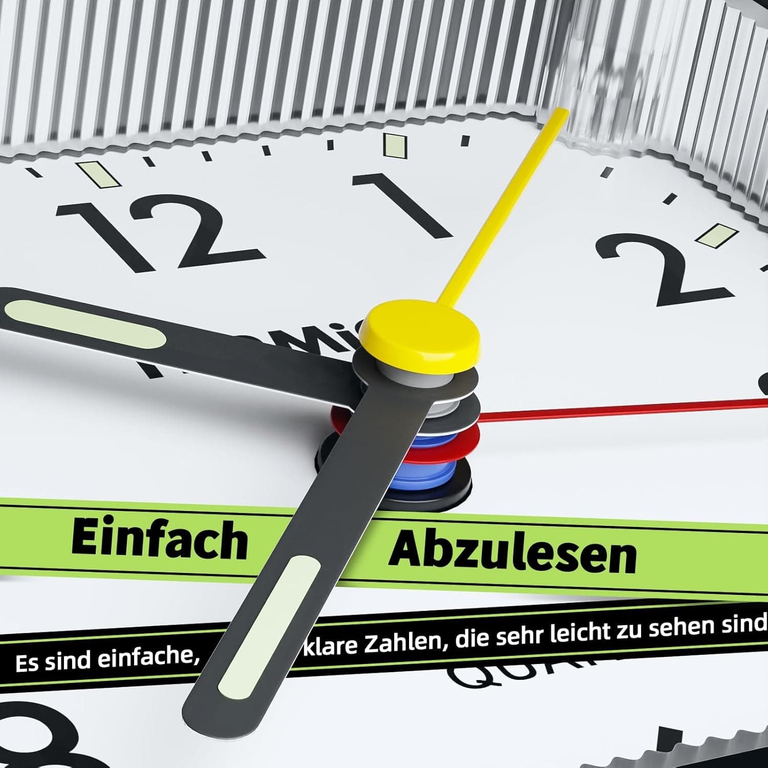 Wecker Analog Ohne Ticken Wecker Mit Licht, Batteriebetrieben, Lauter Alarm, Schlummerfunktion, Geräuschlos, Leuchtziffern Tragbarer Leise Klein Reisewecker Für Tiefschläfer Schwarz