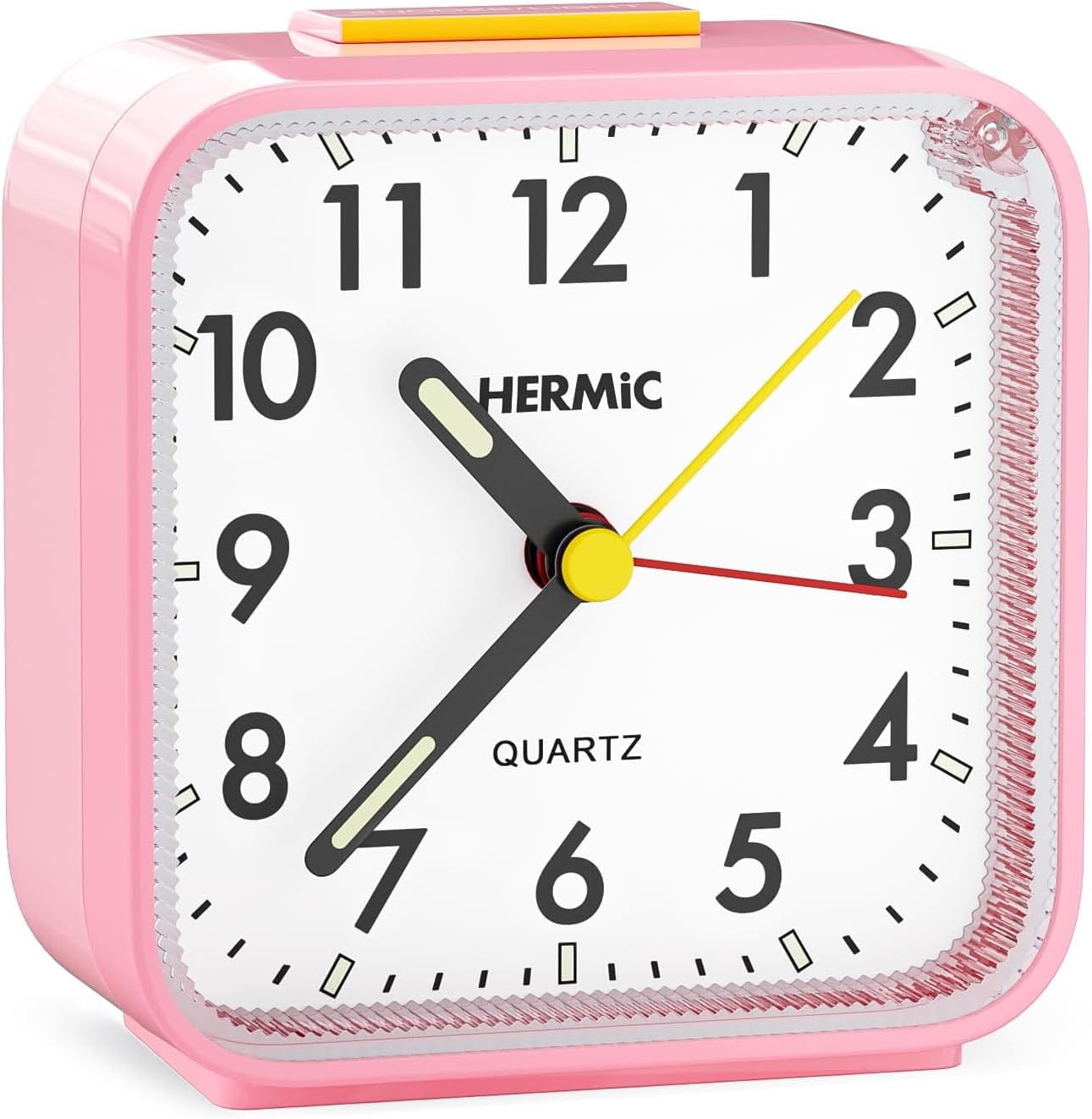 Wecker Analog Ohne Ticken Wecker Mit Licht, Batteriebetrieben, Lauter Alarm, Schlummerfunktion, Geräuschlos, Leuchtziffern Tragbarer Leise Klein Reisewecker Für Tiefschläfer Schwarz