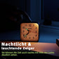 Wecker Analog Ohne Ticken Wecker Mit Licht, Batteriebetrieben, Lauter Alarm, Schlummerfunktion, Geräuschlos, Leuchtziffern Tragbarer Leise Klein Reisewecker Für Tiefschläfer Schwarz