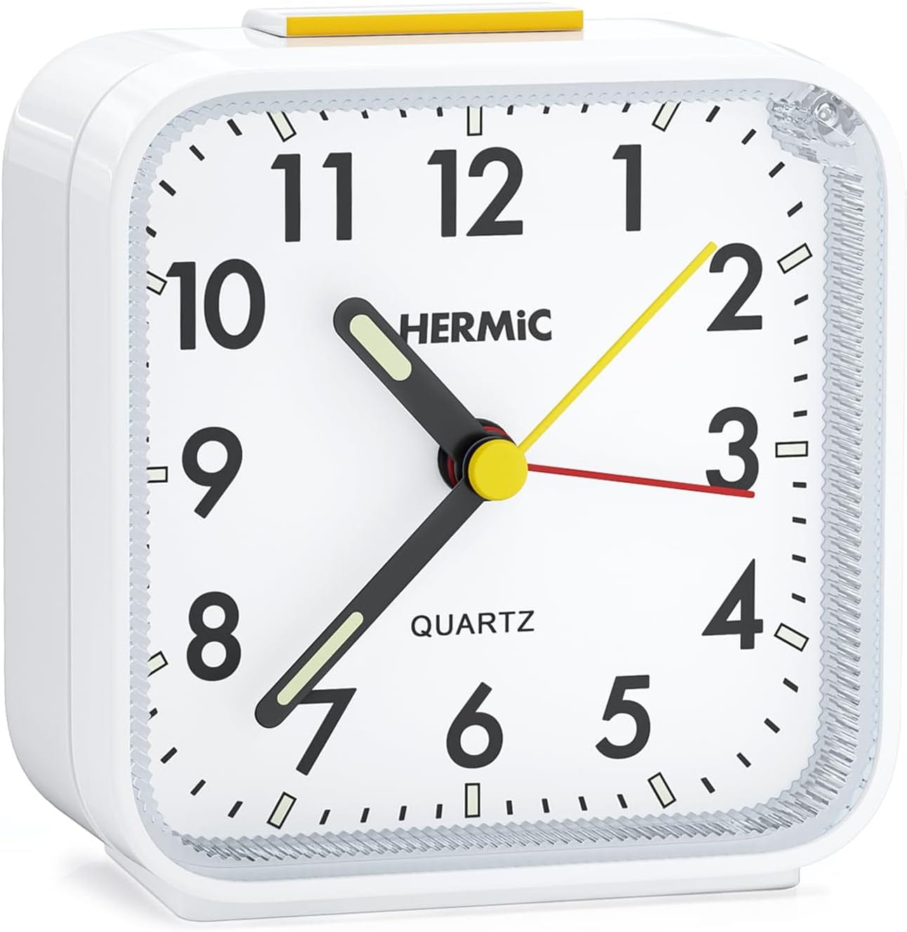 Wecker Analog Ohne Ticken Wecker Mit Licht, Batteriebetrieben, Lauter Alarm, Schlummerfunktion, Geräuschlos, Leuchtziffern Tragbarer Leise Klein Reisewecker Für Tiefschläfer Schwarz