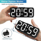 Wecker Digital Ohne Ticken Wecker Für Kinder Kleiner Uhr Lautstärke Und Helligkeit Einstellbar Snooze Funktion 12/24 Stunden Netzbetrieben(Weiß) Schwarz-Weiß