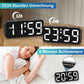 Wecker Digital Ohne Ticken Wecker Für Kinder Kleiner Uhr Lautstärke Und Helligkeit Einstellbar Snooze Funktion 12/24 Stunden Netzbetrieben(Weiß) Schwarz-Weiß