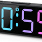 Wecker Digital Ohne Ticken Wecker Für Kinder Kleiner Uhr Lautstärke Und Helligkeit Einstellbar Snooze Funktion 12/24 Stunden Netzbetrieben(Weiß) Schwarz-Weiß