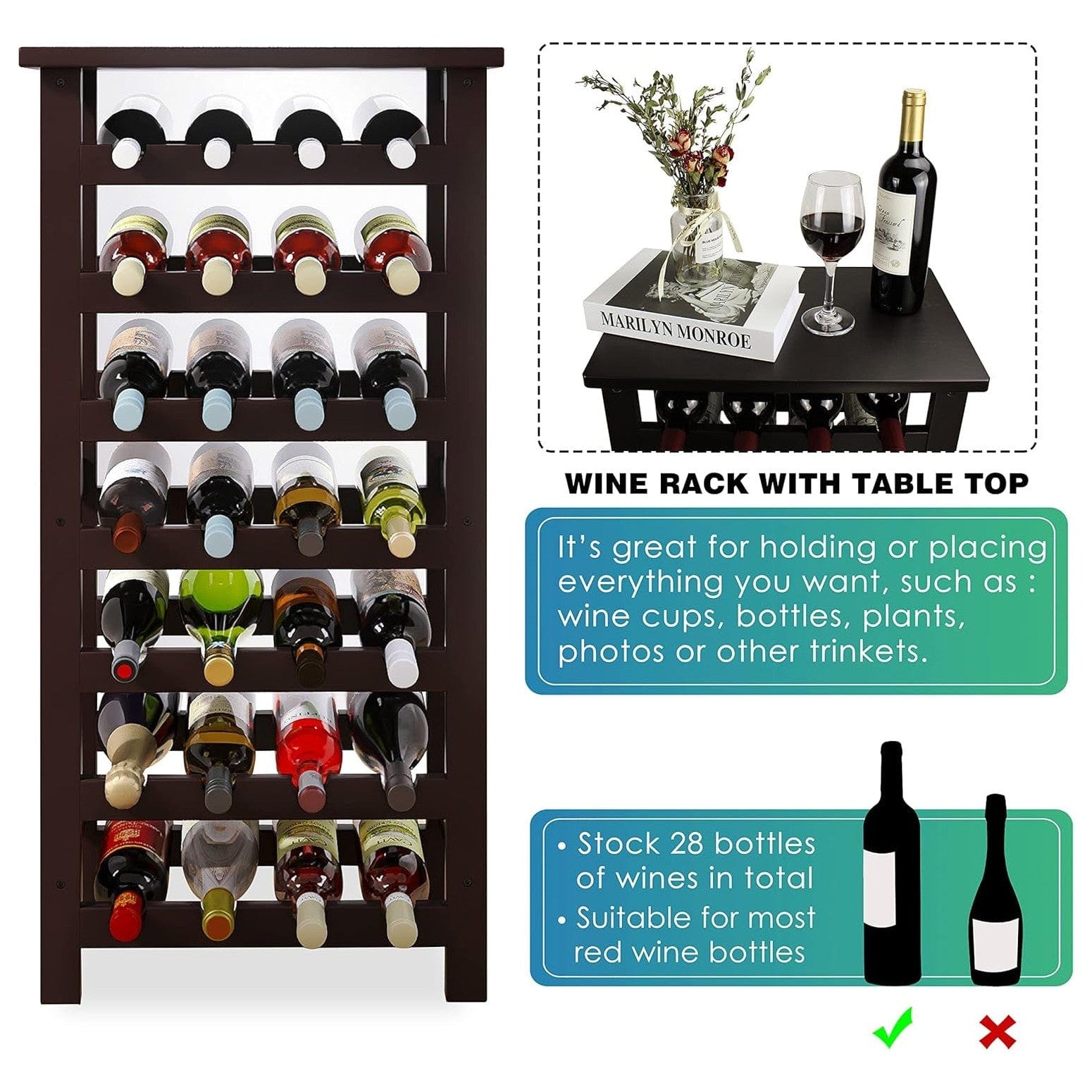 Weinregal 28 Flaschen