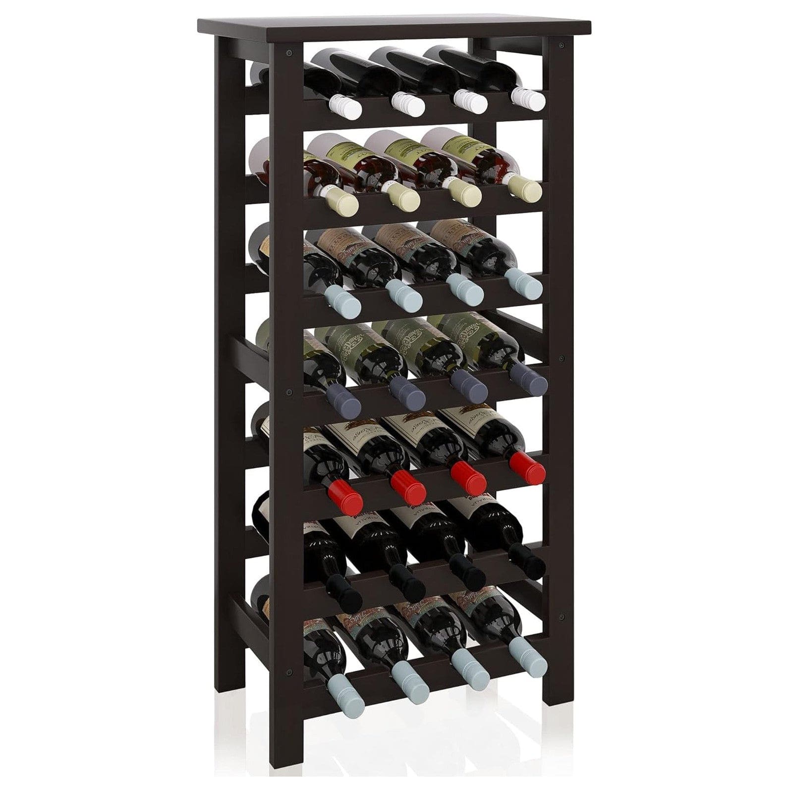 Weinregal 28 Flaschen Braun