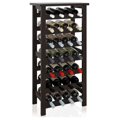 Weinregal 28 Flaschen Braun