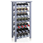 Weinregal 28 Flaschen Grau