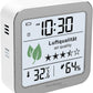 WL1020 Funkwanduhr Mit Luftgüteanzeige, Temperatur & Luftfeuchtigkeit, Tvoc-Sensor, 5-Sterne-Bewertung, Alarm, 12/24H-Format Und Schlummerfunktion – Weiß Mit Led-Hintergrundbeleuchtung Single