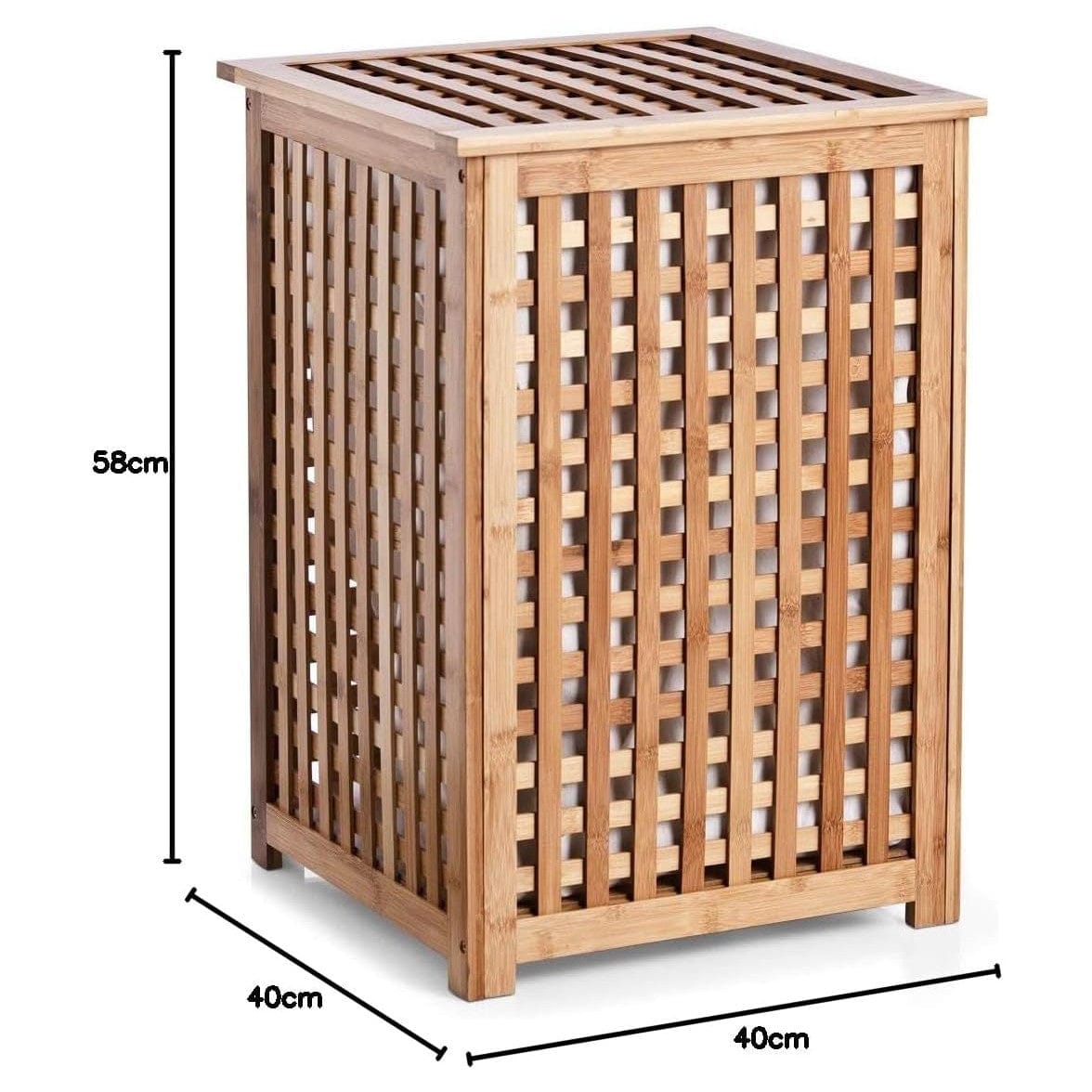 Zeller 13438 Wäschetruhe 40 X 40 X 58 Cm, Bamboo
