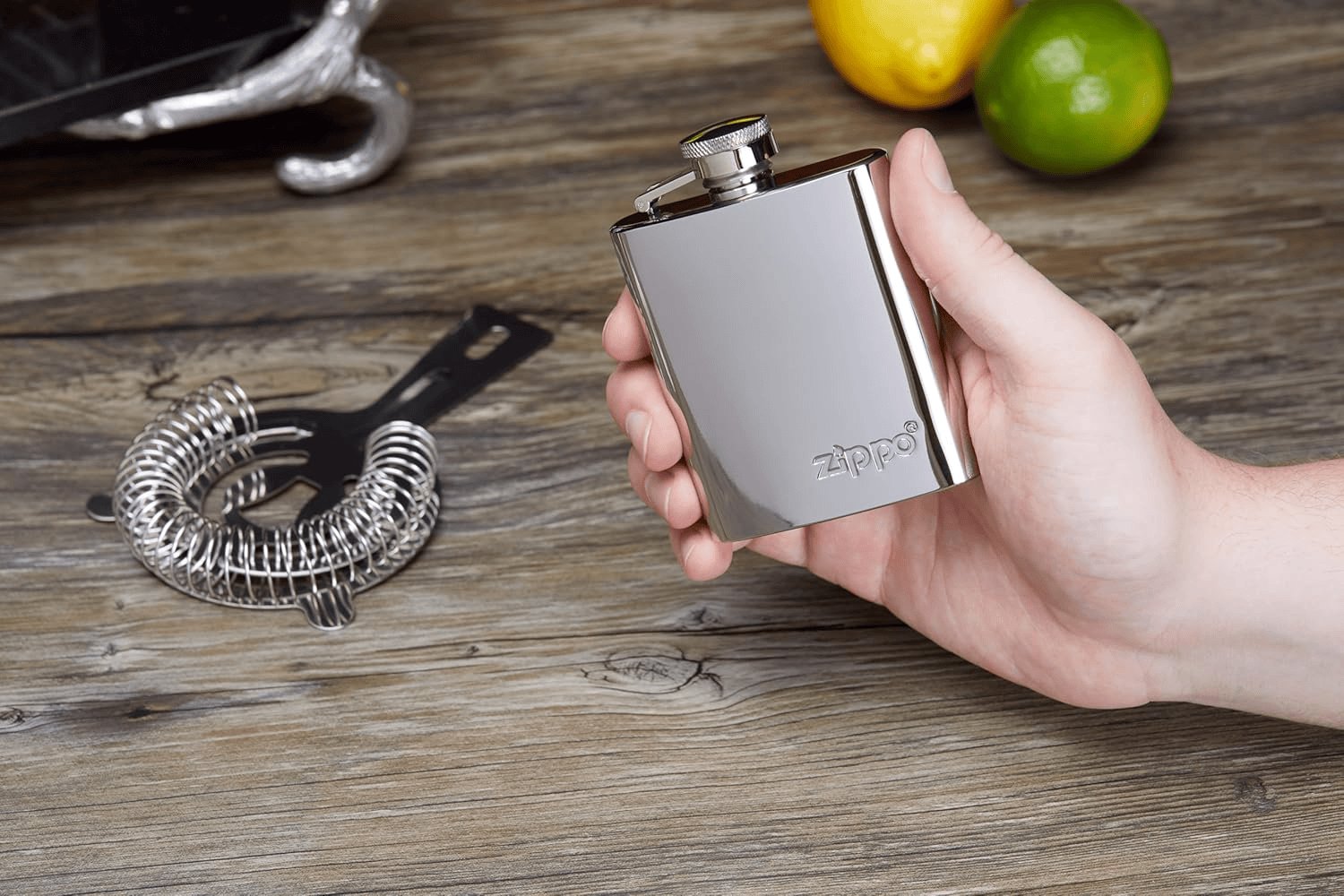 Zippo Flachmann Edelstahl - Silber - 177 Ml - Poliert - Ideal Für Wandern Und Outdoor Aktivitäten