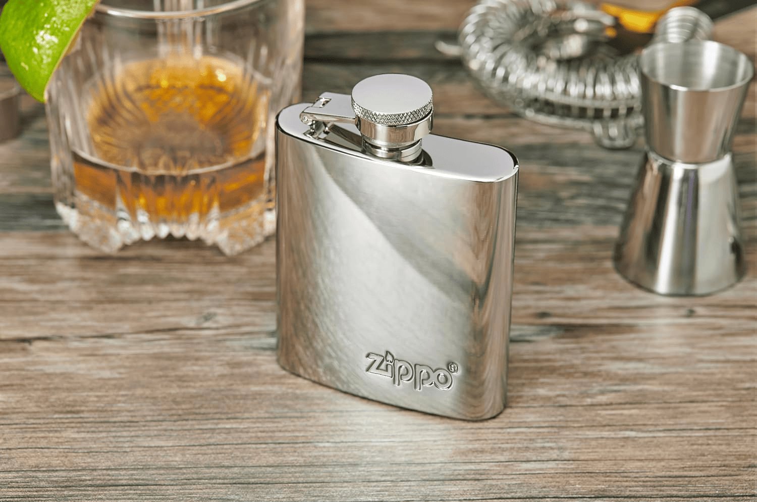 Zippo Flachmann Edelstahl - Silber - 177 Ml - Poliert - Ideal Für Wandern Und Outdoor Aktivitäten