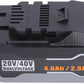 Zwei X 20Volt 4.6Ah Lithium-Ionen-Ersatzakku Kompatibel Mit Ferrex20V 40V Tools Elektrowerkzeug